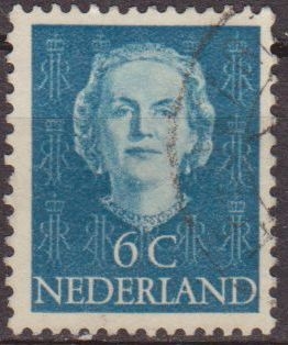 Holanda 1949 Scott 307 Sello Reina Juliana 6c usado Stamps Netherlands Holland Hollande Olanda 